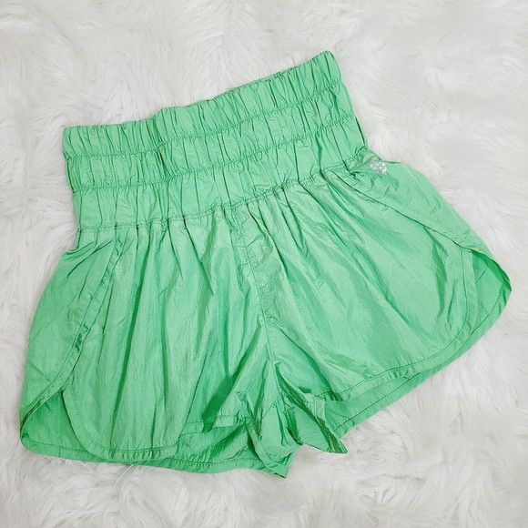 FP Movement by Free People Pants - Free People Movement Short S Green Nylon High-Waisted Attached Bottoms Fitness